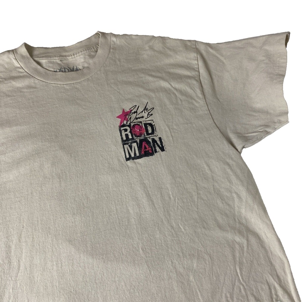 Vintage? Dennis Rodman T-Shirt Large Bad As I Wanna Be Rap Tee Rod Man - Picture 1 of 12